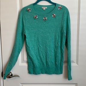 Jeweled Teal Sweater from Target/Merona